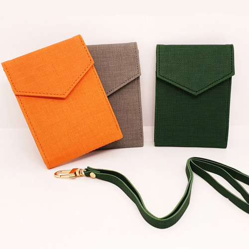 편지지덮개 똑딱이 목걸이카드지갑 (12 colors)