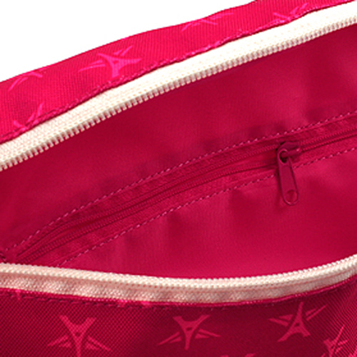엘르 패턴 힙색 빨강색 별모양 크로스백 가방