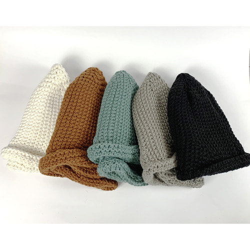 겨울 도톰 니트 뜨개 버킷햇 벙거지 모자 (5colors)