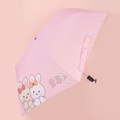 로라앨리 토끼 트윈 3단 아동 수동 우산 50cm MA1119