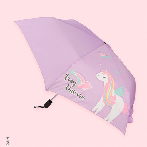 포니 유니콘 안전 3단 어린이 수동 우산 50cm WH0611