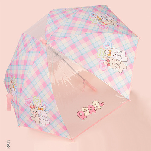 로라앨리 분실방지 체크 아동 우산 53cm MA1117