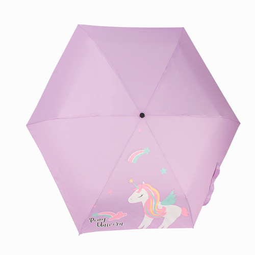 포니 유니콘 안전 3단 어린이 수동 우산 50cm WH0611