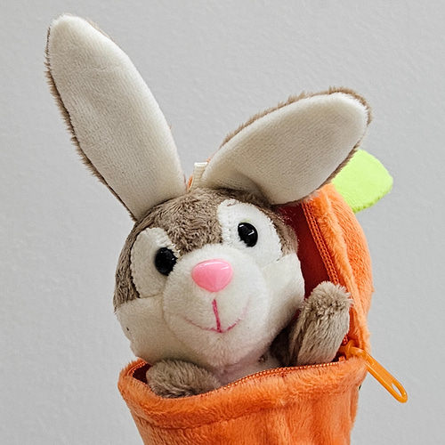 당근 쏙 토끼 인형 파우치 동물 캐릭터 키링